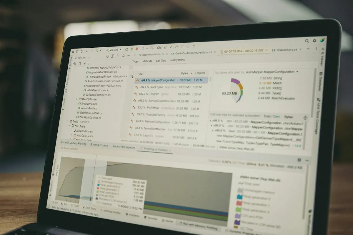 A laptop, notes, and analytics screens arranged for a marketing planning session.